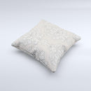 Seamless Tan Floral Pattern ink-Fuzed Decorative Throw Pillow