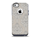 Seamless Tan Floral Pattern Skin for the iPhone 5c OtterBox Commuter Case