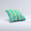 Seamless Vector Gold Fish ink-Fuzed Decorative Throw Pillow