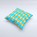 Seamless Vector Gold Fish ink-Fuzed Decorative Throw Pillow