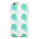Seamless WaterColor Jellyfish iPhone 6/6s or 6/6s Plus 2-Piece Hybrid INK-Fuzed Case