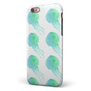 Seamless WaterColor Jellyfish iPhone 6/6s or 6/6s Plus 2-Piece Hybrid INK-Fuzed Case