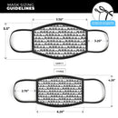 Semi-Circle Glyphics with Translucent Backing - Made in USA Mouth Cover Unisex Anti-Dust Cotton Blend Reusable & Washable Face Mask with Adjustable Sizing for Adult or Child
