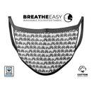 Semi-Circle Glyphics with Translucent Backing - Made in USA Mouth Cover Unisex Anti-Dust Cotton Blend Reusable & Washable Face Mask with Adjustable Sizing for Adult or Child
