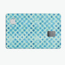 Shabby Chic Blue Watercolor Diamond Pattern - Premium Protective Decal Skin-Kit for the Apple Credit Card