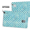 Shabby Chic Blue Watercolor Diamond Pattern - Premium Protective Decal Skin-Kit for the Apple Credit Card