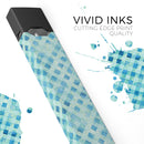 Shabby Chic Blue Watercolor Diamond Pattern - Premium Decal Protective Skin-Wrap Sticker compatible with the Juul Labs vaping device