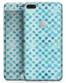 Shabby Chic Blue Watercolor Diamond Pattern - Skin-kit for the iPhone 8 or 8 Plus