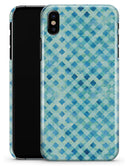 Shabby Chic Blue Watercolor Diamond Pattern - iPhone X Clipit Case