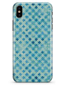 Shabby Chic Blue Watercolor Diamond Pattern - iPhone X Clipit Case