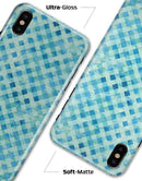 Shabby Chic Blue Watercolor Diamond Pattern - iPhone X Clipit Case
