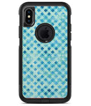 Shabby Chic Blue Watercolor Diamond Pattern - iPhone X OtterBox Case & Skin Kits