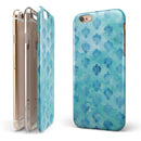 Shabby Chic Blue Watercolor Pattern iPhone 6/6s or 6/6s Plus 2-Piece Hybrid INK-Fuzed Case