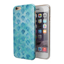 Shabby Chic Blue Watercolor Pattern iPhone 6/6s or 6/6s Plus 2-Piece Hybrid INK-Fuzed Case