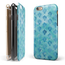 Shabby Chic Blue Watercolor Pattern iPhone 6/6s or 6/6s Plus 2-Piece Hybrid INK-Fuzed Case