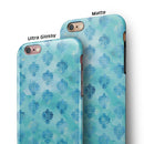 Shabby Chic Blue Watercolor Pattern iPhone 6/6s or 6/6s Plus 2-Piece Hybrid INK-Fuzed Case