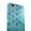 Shabby Chic Blue Watercolor Pattern iPhone 6/6s or 6/6s Plus 2-Piece Hybrid INK-Fuzed Case