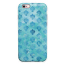Shabby Chic Blue Watercolor Pattern iPhone 6/6s or 6/6s Plus 2-Piece Hybrid INK-Fuzed Case