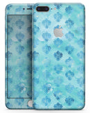Shabby Chic Blue Watercolor Pattern - Skin-kit for the iPhone 8 or 8 Plus