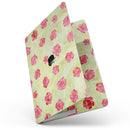 MacBook Pro with Touch Bar Skin Kit - Shabby_Chic_Flowers_over_Light_Green_Watercolor_Pattern-MacBook_13_Touch_V7.jpg?