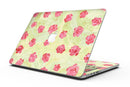 Shabby Chic Flowers over Light Green Watercolor Pattern - MacBook Pro with Retina Display Full-Coverage Skin Kit