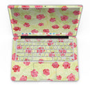 Shabby Chic Flowers over Light Green Watercolor Pattern - MacBook Pro with Retina Display Full-Coverage Skin Kit