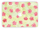 Shabby Chic Flowers over Light Green Watercolor Pattern - MacBook Pro with Retina Display Full-Coverage Skin Kit