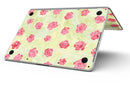 Shabby Chic Flowers over Light Green Watercolor Pattern - MacBook Pro with Retina Display Full-Coverage Skin Kit