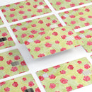 Shabby Chic Flowers over Light Green Watercolor Pattern - Premium Protective Decal Skin-Kit for the Apple Credit Card