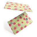 Shabby Chic Flowers over Light Green Watercolor Pattern - Premium Protective Decal Skin-Kit for the Apple Credit Card