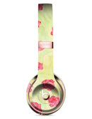 Shabby Chic Flowers over Light Green Watercolor Pattern Full-Body Skin Kit for the Beats by Dre Solo 3 Wireless Headphones