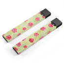 Shabby Chic Flowers over Light Green Watercolor Pattern - Premium Decal Protective Skin-Wrap Sticker compatible with the Juul Labs vaping device