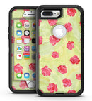 Shabby Chic Flowers over Light Green Watercolor Pattern - iPhone 7 Plus/8 Plus OtterBox Case & Skin Kits