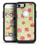 Shabby Chic Flowers over Light Green Watercolor Pattern - iPhone 7 or 8 OtterBox Case & Skin Kits