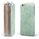 Shabby Chic Green Watercolor Polka Dots iPhone 6/6s or 6/6s Plus 2-Piece Hybrid INK-Fuzed Case