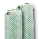 Shabby Chic Green Watercolor Polka Dots iPhone 6/6s or 6/6s Plus 2-Piece Hybrid INK-Fuzed Case