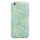 Shabby Chic Green Watercolor Polka Dots iPhone 6/6s or 6/6s Plus 2-Piece Hybrid INK-Fuzed Case