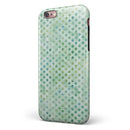 Shabby Chic Green Watercolor Polka Dots iPhone 6/6s or 6/6s Plus 2-Piece Hybrid INK-Fuzed Case