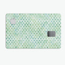 Shabby Chic Green Watercolor Polka Dots - Premium Protective Decal Skin-Kit for the Apple Credit Card