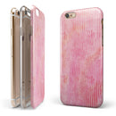 Shabby Chic Pink Watercolor Stripes iPhone 6/6s or 6/6s Plus 2-Piece Hybrid INK-Fuzed Case