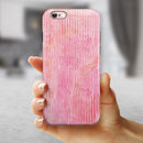 Shabby Chic Pink Watercolor Stripes iPhone 6/6s or 6/6s Plus 2-Piece Hybrid INK-Fuzed Case
