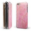 Shabby Chic Pink Watercolor Stripes iPhone 6/6s or 6/6s Plus 2-Piece Hybrid INK-Fuzed Case