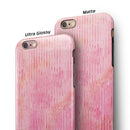 Shabby Chic Pink Watercolor Stripes iPhone 6/6s or 6/6s Plus 2-Piece Hybrid INK-Fuzed Case
