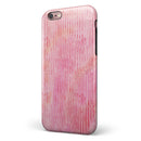 Shabby Chic Pink Watercolor Stripes iPhone 6/6s or 6/6s Plus 2-Piece Hybrid INK-Fuzed Case
