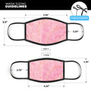 Shabby Chic Pink Watercolor Stripes - Made in USA Mouth Cover Unisex Anti-Dust Cotton Blend Reusable & Washable Face Mask with Adjustable Sizing for Adult or Child