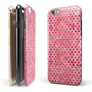 Shabby Chic Pink and Red Watercolor Polka Dots iPhone 6/6s or 6/6s Plus 2-Piece Hybrid INK-Fuzed Case