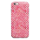 Shabby Chic Pink and Red Watercolor Polka Dots iPhone 6/6s or 6/6s Plus 2-Piece Hybrid INK-Fuzed Case