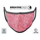 Shabby Chic Pink and Red Watercolor Polka Dots - Made in USA Mouth Cover Unisex Anti-Dust Cotton Blend Reusable & Washable Face Mask with Adjustable Sizing for Adult or Child
