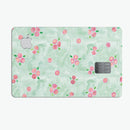 Shabby Chic Watercolor Holly Pattern V2 - Premium Protective Decal Skin-Kit for the Apple Credit Card