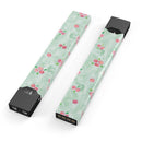 Shabby Chic Watercolor Holly Pattern V2 - Premium Decal Protective Skin-Wrap Sticker compatible with the Juul Labs vaping device